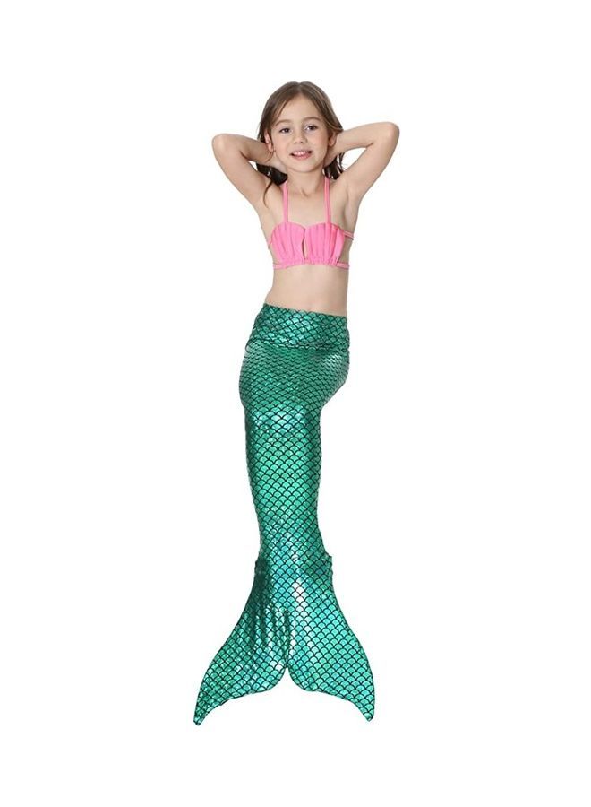 Loquat 3-Piece Mermaid Swimming Costume Set 150cm - Image 5