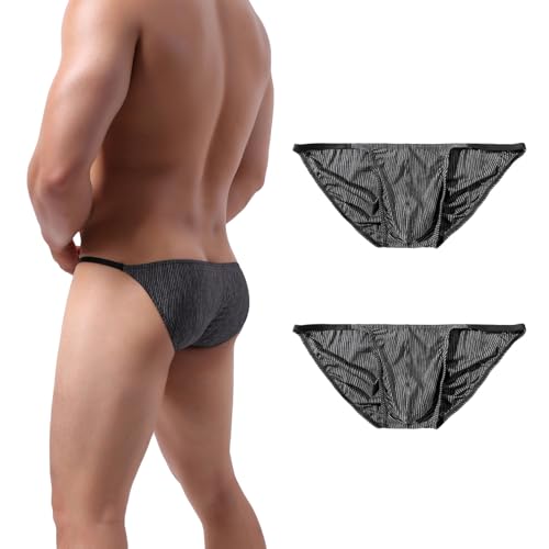 Summer Code Men's Sexy Briefs Elastic Ruched Back Bikini Underwear Pack - Image 1
