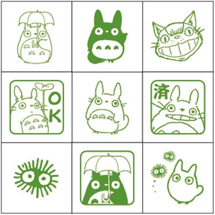 Beverly Studio Ghibli My Neighbor Totoro Mini Rubber Stamp Set (x9 Stamps) (Japan Import) - Image 1