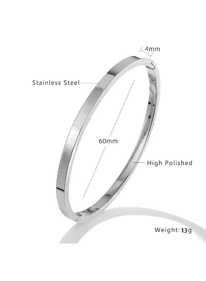 AMETOER Unisex Electroplated Stainless Steel Bracelet - High-Quality Colorfast Jewelry with Glossy Finish, 6mm Width - Image 2