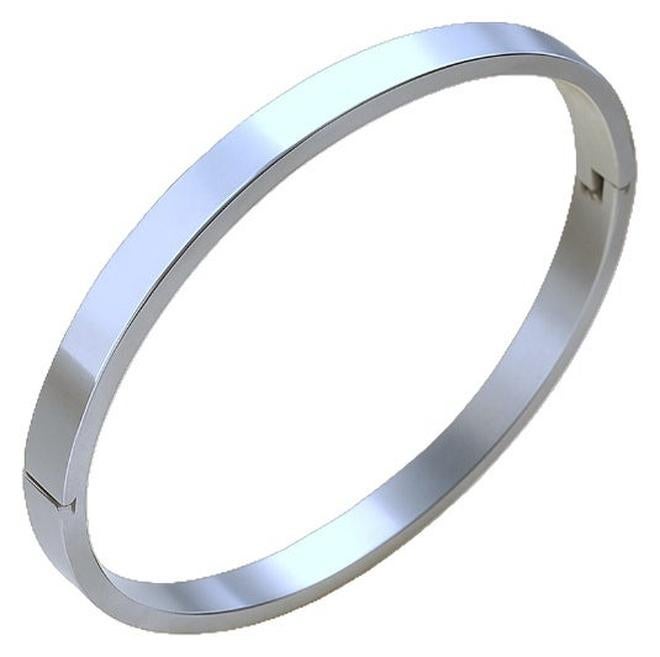 AMETOER Unisex Electroplated Stainless Steel Bracelet - High-Quality Colorfast Jewelry with Glossy Finish, 6mm Width - Image 1