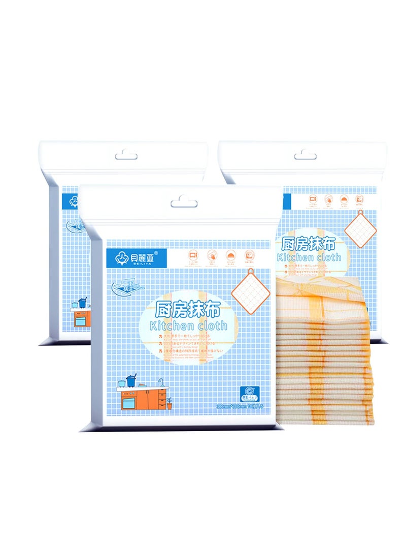 KASTWAVE Fiber Cleaning Cloth, 30 Count Kitchen Dishcloth Fiber Towels, Mesh Dishwashing Cloth, Oil Dirt Cleaning Rag, Non-Stick and Highly Absorbent, Home Cleaning Supplies,  Ideal for Removing Grease - Image 1