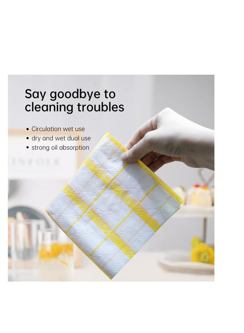 KASTWAVE Fiber Cleaning Cloth, 30 Count Kitchen Dishcloth Fiber Towels, Mesh Dishwashing Cloth, Oil Dirt Cleaning Rag, Non-Stick and Highly Absorbent, Home Cleaning Supplies,  Ideal for Removing Grease - Image 3