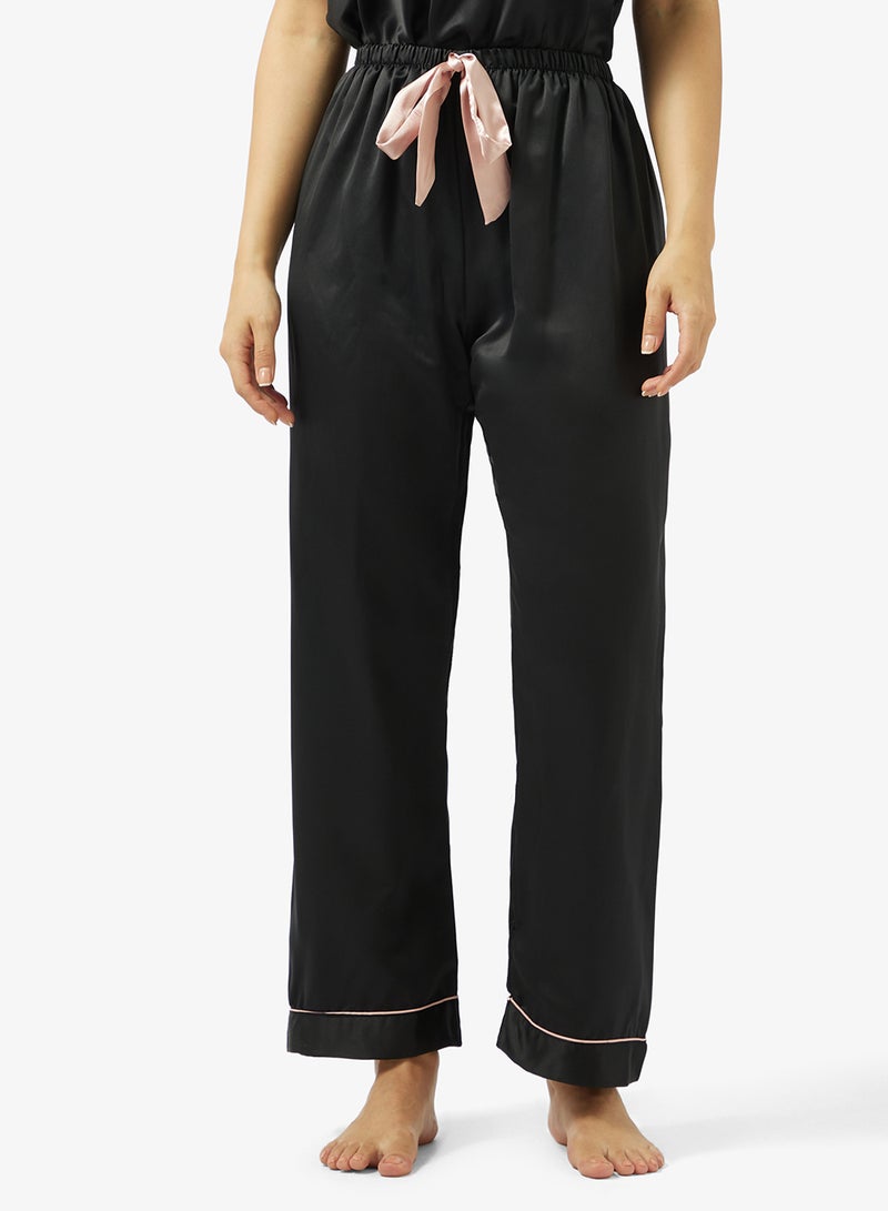 جينجر طقم بيجامة وبلوزة كامي من الساتان - Image 4