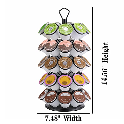Rice rat K-Cup Storage Coffee Capsules Pod Holder Carousel Capsule Display Storage for k-cup（45 pods-5 tiers） - Image 2