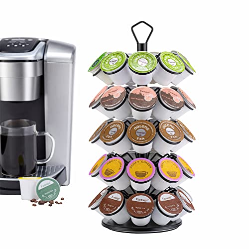 Rice rat K-Cup Storage Coffee Capsules Pod Holder Carousel Capsule Display Storage for k-cup（45 pods-5 tiers） - Image 1