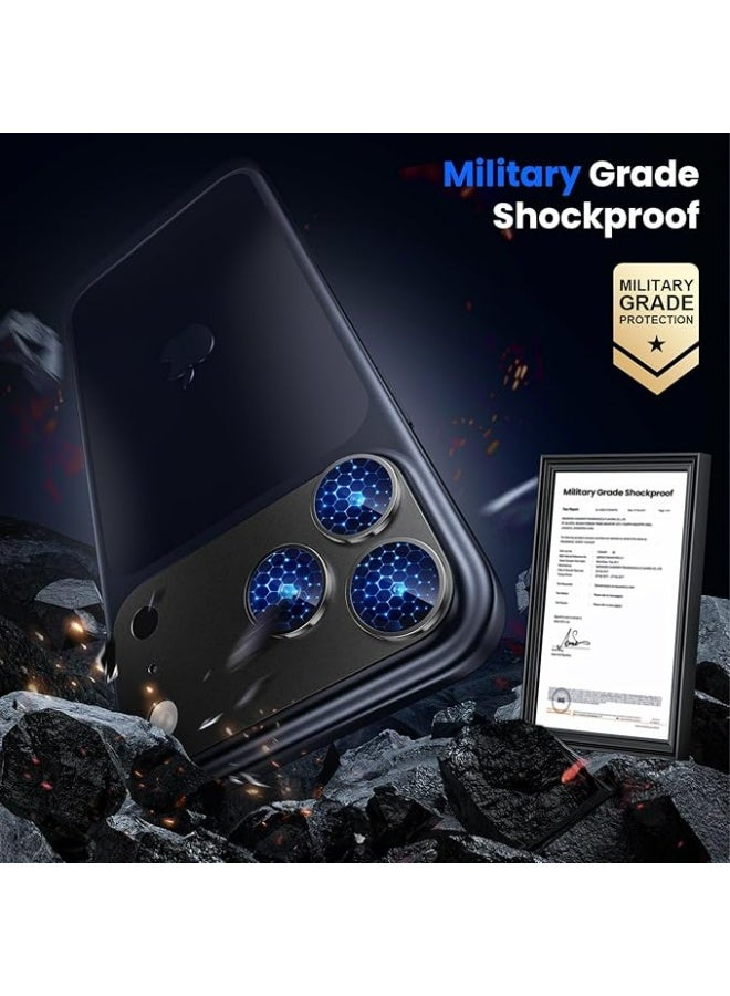 WSKEN for iPhone 17 Pro Max Camera Lens Protector, [Military Grade Shatterproof] [Strong Adhesion] Metal Aluminum Alloy Tempered Glass Camera Screen Protector, Black - Image 4