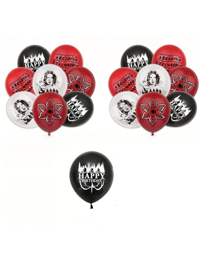 XiuWoo Stranger Things Theme Birthday Party Decorations Kit - Banner, Cake Toppers, Balloons & Backdrop for Party (31 Pcs) - Image 4