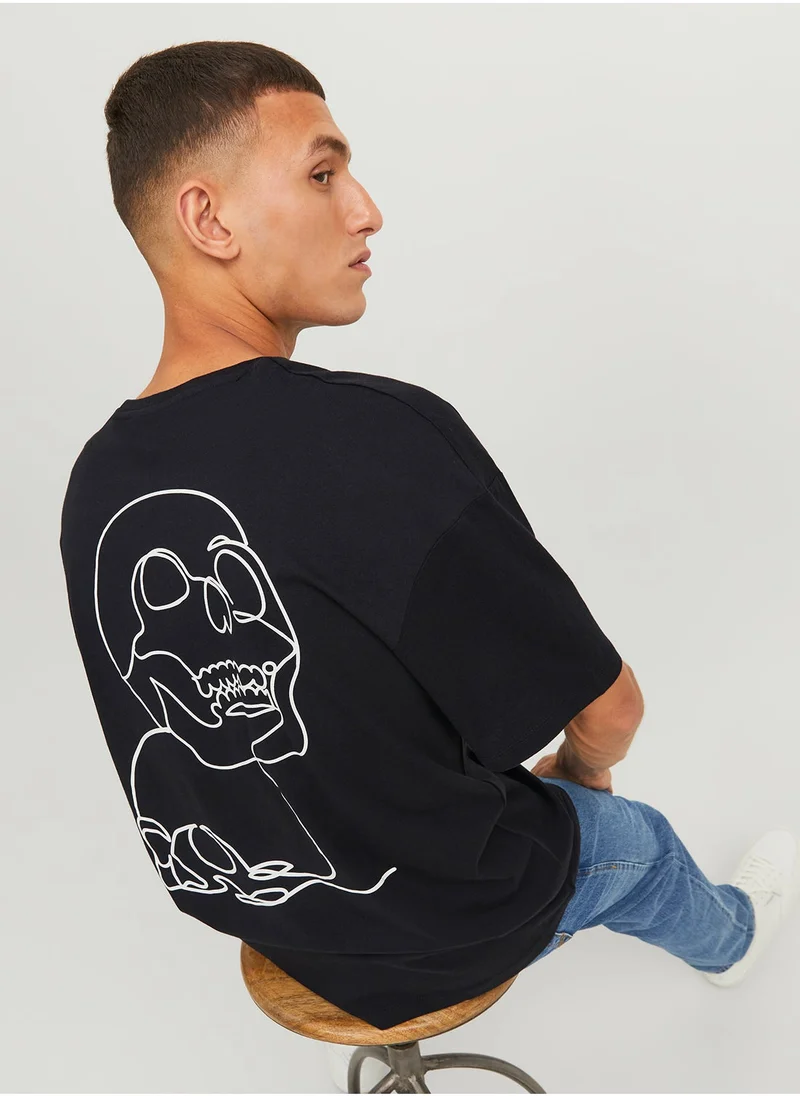 JACK & JONES Jorlamin Skull Printed T-Shirt