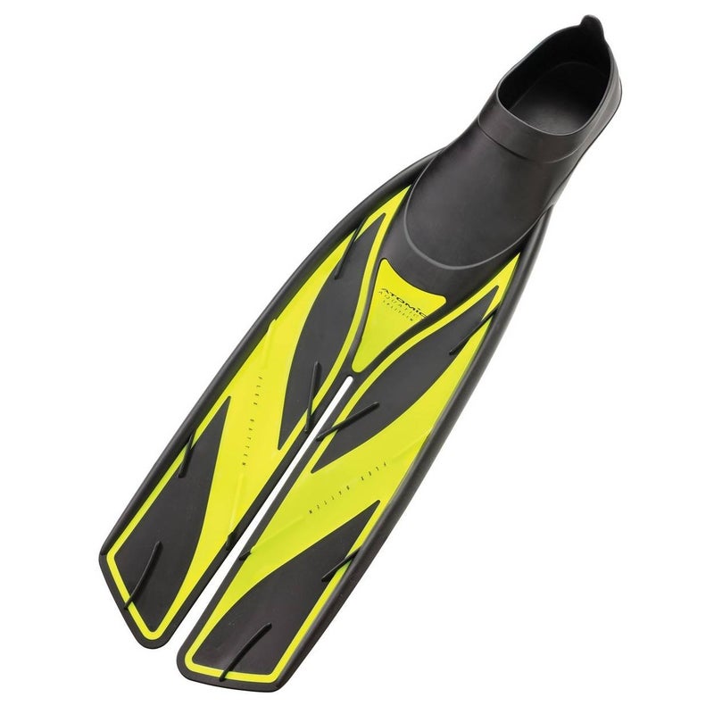 ATOMIC AQUATICS Full Foot Split Fins for Scuba Diving & Snorkeling | Durable High-Performance Swimming Fins with Split Blade (Yellow, 12.0 - 14.0) - Image 2