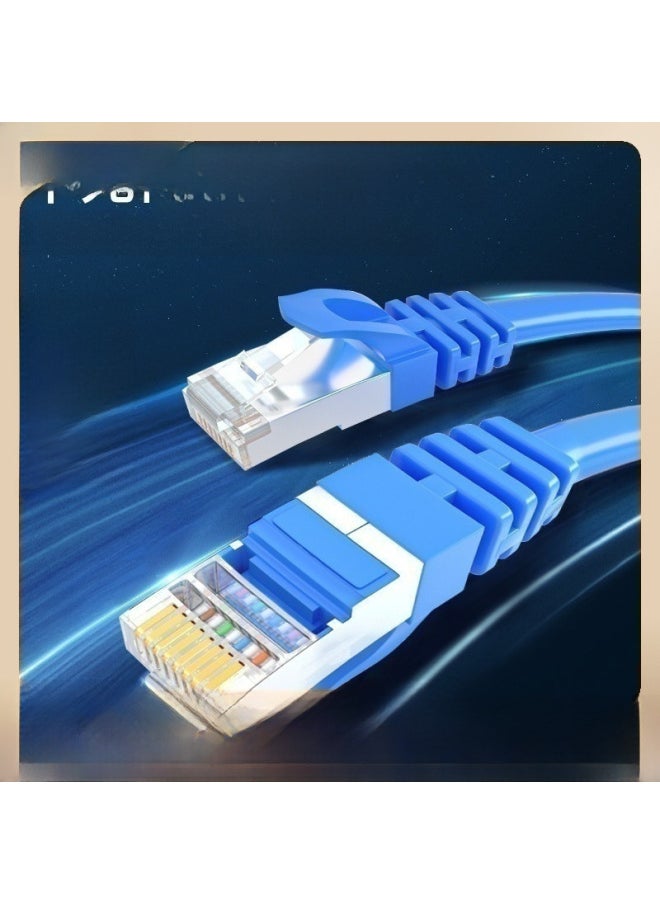Generic Rj45 Gigabit Finished Network Cable Cat6 Class Non-shielded Eight-core Pure Copper Super Six Category Jumper Cable-Color:Blue (copper Clad Aluminum)-Line Length:1 M  - Image 2
