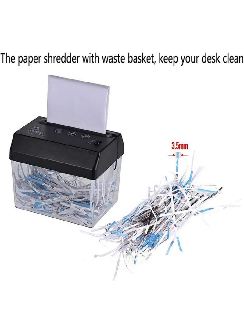 NANAO Mini USB Paper Shredder for A5 or Folded A4 Paper Strip Cut with Letter Opener Mail Envelop Cutter For Home Office USB Electric Powered - Image 4