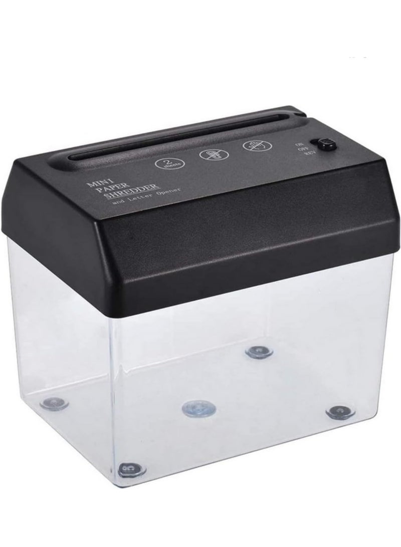 NANAO Mini USB Paper Shredder for A5 or Folded A4 Paper Strip Cut with Letter Opener Mail Envelop Cutter For Home Office USB Electric Powered - Image 2