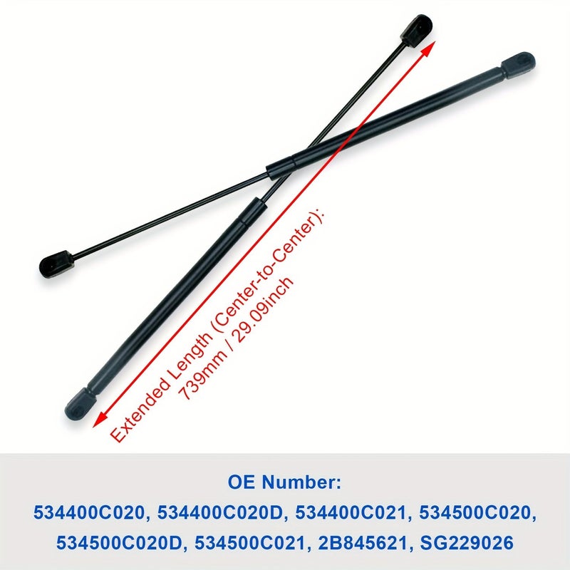 2PCS Toyota Sequoia Tundra Front Hood Gas Struts Lift Supports Replacement - Image 3