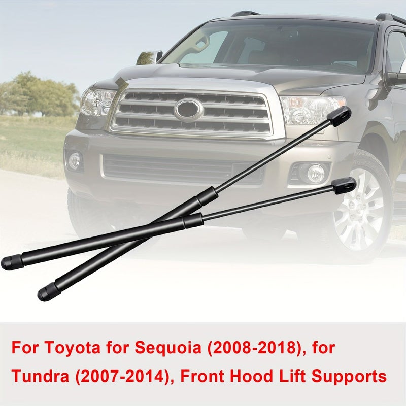 2PCS Toyota Sequoia Tundra Front Hood Gas Struts Lift Supports Replacement - Image 2