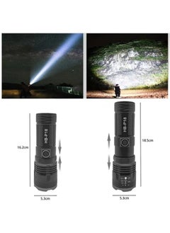 Generic White Laser Telescopic Zoom Rechargeable Outdoor Long-range Long-range Strong White Laser Flashlight-Color:P18  - Image 4