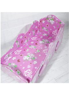 Other Manufacturer Pink wooden baby bed with  - Image 1