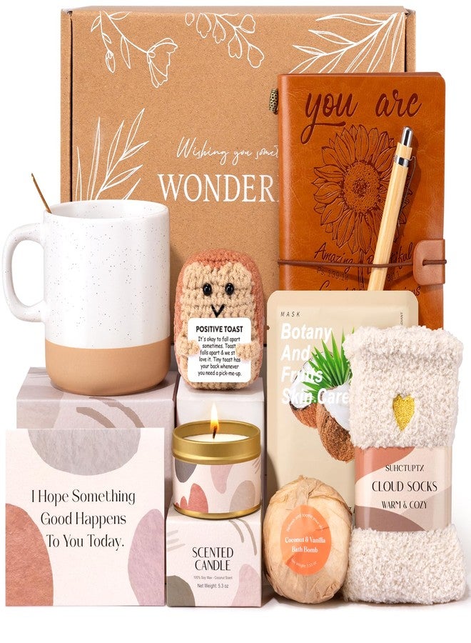 Suhctuptx Gifts for Women, 9pcs Happy Birthday Gifts for Women, Christmas Christian Ideas Get Well Inspirational Box Unique Thank You Employee Appreciation Gift Baskets for Her Mom Sister Friend Teacher - Image 1