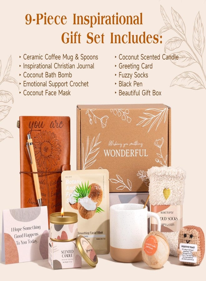 Suhctuptx Gifts for Women, 9pcs Happy Birthday Gifts for Women, Christmas Christian Ideas Get Well Inspirational Box Unique Thank You Employee Appreciation Gift Baskets for Her Mom Sister Friend Teacher - Image 2