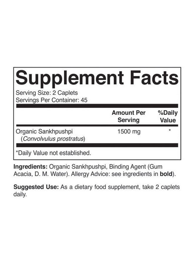 Brieofood Organic Sankhpushpi 1500Mg 45 Servings Vegetarian Gluten Free 90 Vegetarian Tablets - Image 4