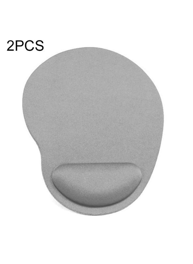 BURAQ 2 PCS Cloth Gel Wrist Rest Mouse Pad(Grey)  - Image 1