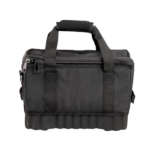 Bucket Boss Pro Racer 14 in. Tool Bag with Heavy-Duty Waterproof Racetrack Zipper, Waterproof Molded Rubber Bottom, 16 Total Pockets, Molded Padded Shoulder Strap, in Black, 66014 - Image 4