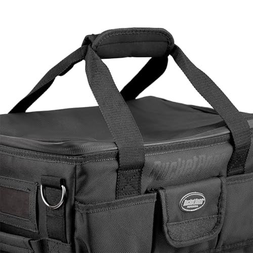 Bucket Boss Pro Racer 14 in. Tool Bag with Heavy-Duty Waterproof Racetrack Zipper, Waterproof Molded Rubber Bottom, 16 Total Pockets, Molded Padded Shoulder Strap, in Black, 66014 - Image 5