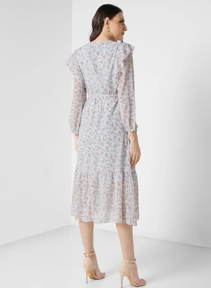 ELLA Floral Chiffon Dress