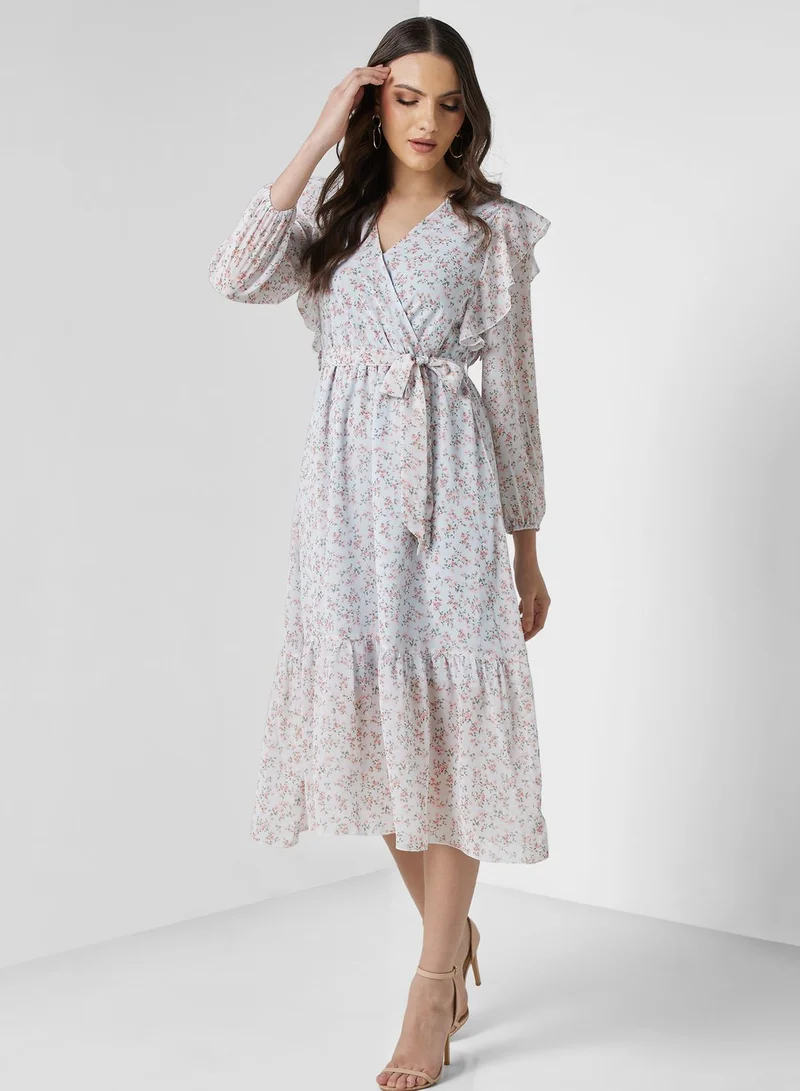 ELLA Floral Chiffon Dress