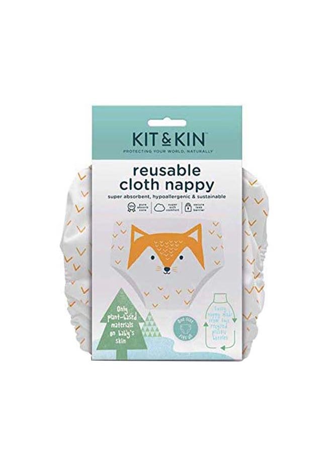 Kit & Kin Kit & Kin Reusable Cloth Nappy – Eco-Friendly, Leak-Proof & Gentle Diapering Solution | Reusable Diaper Fox  - Image 3