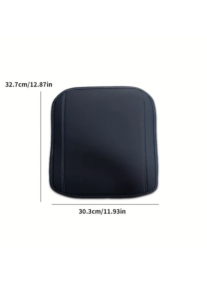 Tesla Model Y Model 3 Center Console Armrest Cover Black Faux Leather Scratch Resistant - Image 2