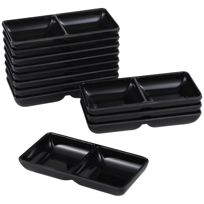 Melamine Dipping Bowls Set Of 12 Black 5.7 Inch Dish For Appetizers - Image 5