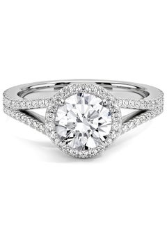 Generic Adjustable Silver Ring for Women Elegant Solitaire Cubic Zirconia with Floral Design and Gift Box  - Image 1
