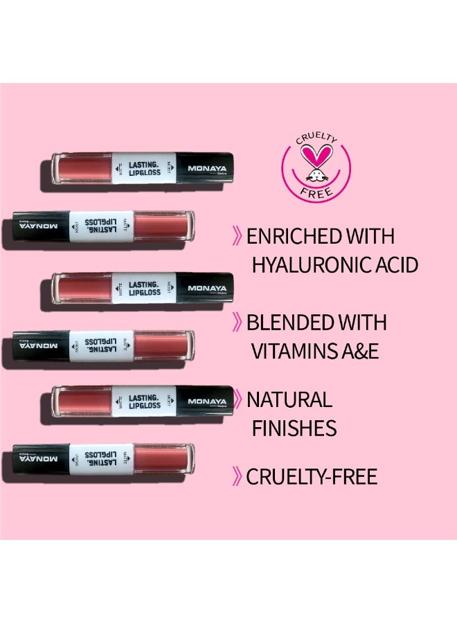 Monaya G005 Matte & Moist Lasting Lip Gloss -Long-Lasting, Moisturizing, Non-Drying Matte Finish, 2x3ml - Image 5