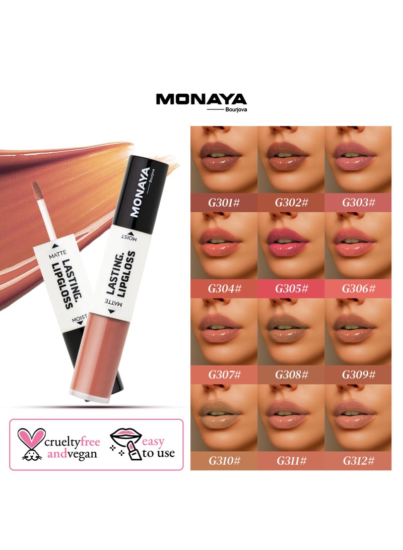 Monaya G005 Matte & Moist Lasting Lip Gloss -Long-Lasting, Moisturizing, Non-Drying Matte Finish, 2x3ml - Image 2