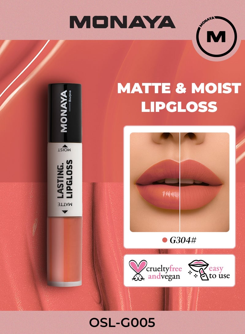 Monaya G005 Matte & Moist Lasting Lip Gloss -Long-Lasting, Moisturizing, Non-Drying Matte Finish, 2x3ml - Image 1
