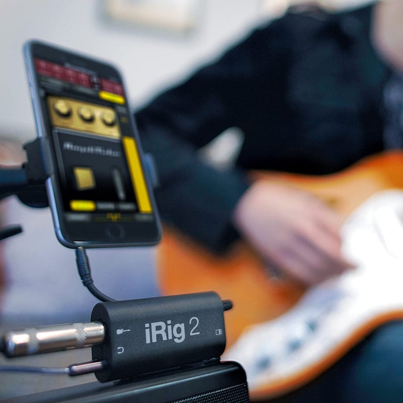 IK Multimedia واجهة صوتية محمولة لجيتار IK Multimedia iRig 2، محول صوت خفيف الوزن لجهاز iPhone و iPad مع مدخل آلة ومخارج سماعة/مضخم صوت - Image 5