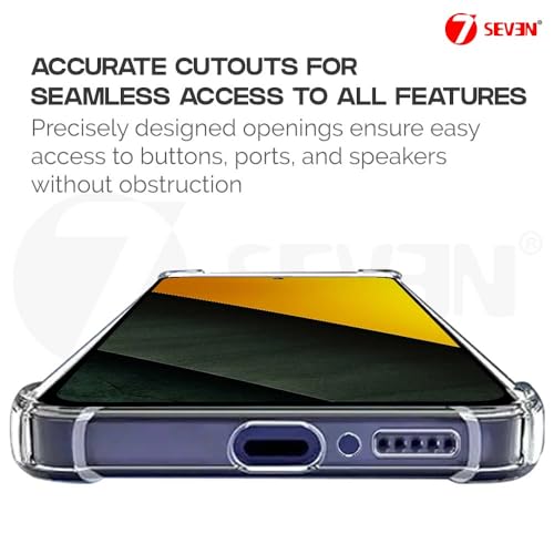 7-Seven 7SEVEN® Back Cover for Poco M7 Pro 5G Transparent Mobile Back Case Shock Proof Design Camera Edges Protection Crystal Clear Phone Case Silicon Soft TPU and Flexible Bumper Phone Cover - Image 3