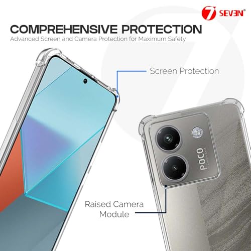 7-Seven 7SEVEN® Back Cover for Poco M7 Pro 5G Transparent Mobile Back Case Shock Proof Design Camera Edges Protection Crystal Clear Phone Case Silicon Soft TPU and Flexible Bumper Phone Cover - Image 5