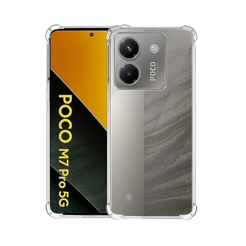 7-Seven 7SEVEN® Back Cover for Poco M7 Pro 5G Transparent Mobile Back Case Shock Proof Design Camera Edges Protection Crystal Clear Phone Case Silicon Soft TPU and Flexible Bumper Phone Cover - Image 1