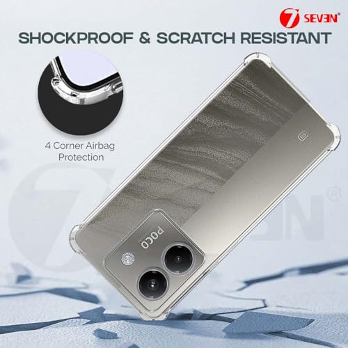 7-Seven 7SEVEN® Back Cover for Poco M7 Pro 5G Transparent Mobile Back Case Shock Proof Design Camera Edges Protection Crystal Clear Phone Case Silicon Soft TPU and Flexible Bumper Phone Cover - Image 4