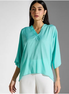 V-Neck Flared Sleeve Top
