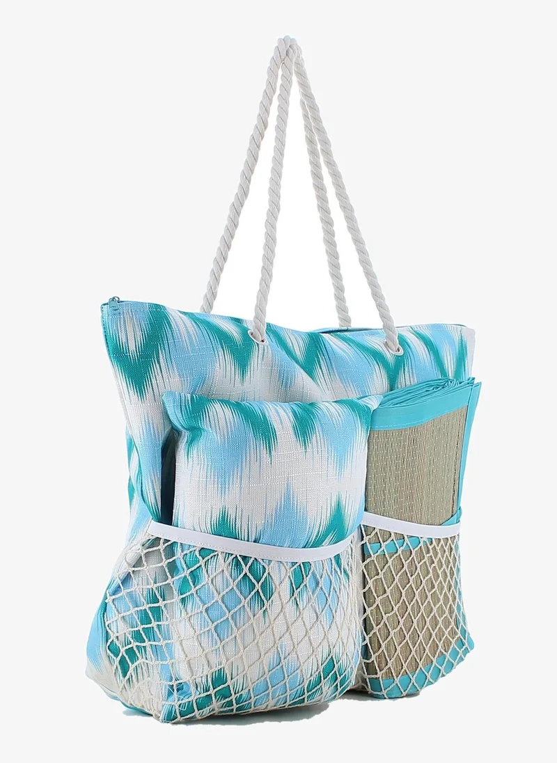 Marina Galanti Marina Galanti Masainas Beach Bag with Mat & Pillow - Turquoise