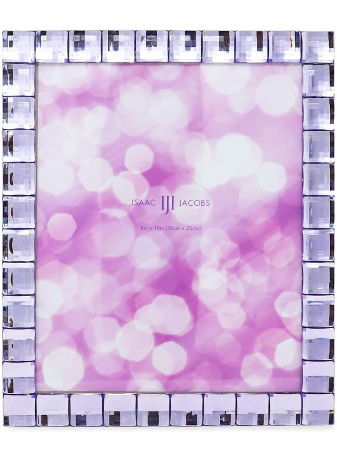 Isaac Jacobs Decorative Sparkling Light Purple Jewel Picture Frame, Photo Display & Home DÃ©cor (8x10, Light Purple) - Image 4