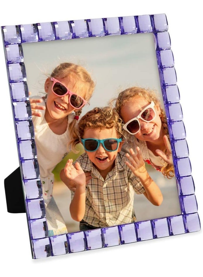 Isaac Jacobs Decorative Sparkling Light Purple Jewel Picture Frame, Photo Display & Home DÃ©cor (8x10, Light Purple) - Image 2