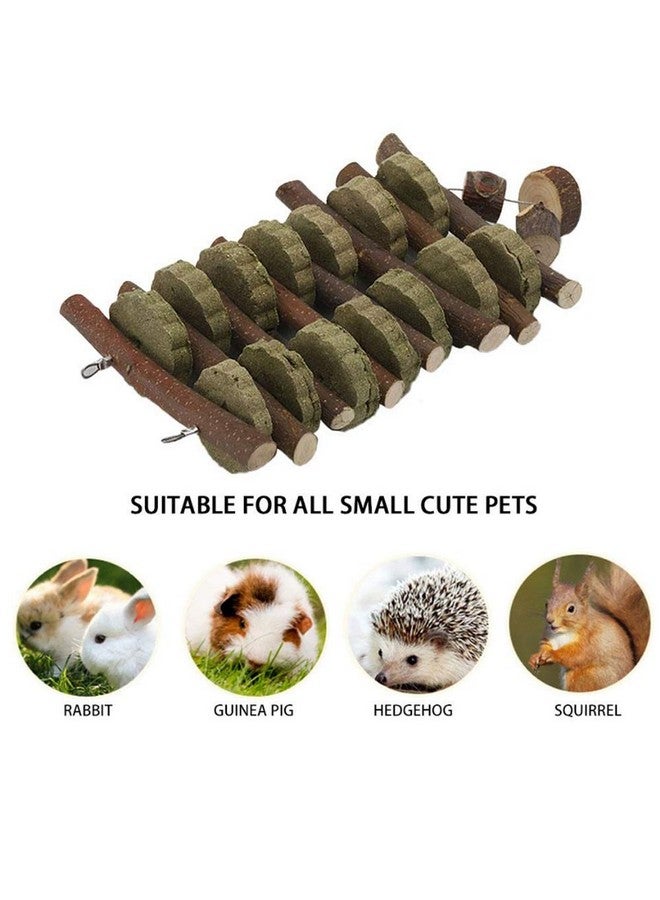 Hamiledyi Bunny Chew Toy for Teeth,Guinea Pig Natural Organic Fruitwood Sticks with Grass Cake for Rabbits,Chinchillas,Gerbils, Squirrels, Hamsters, Chewing/Improve Dental Health - Image 3