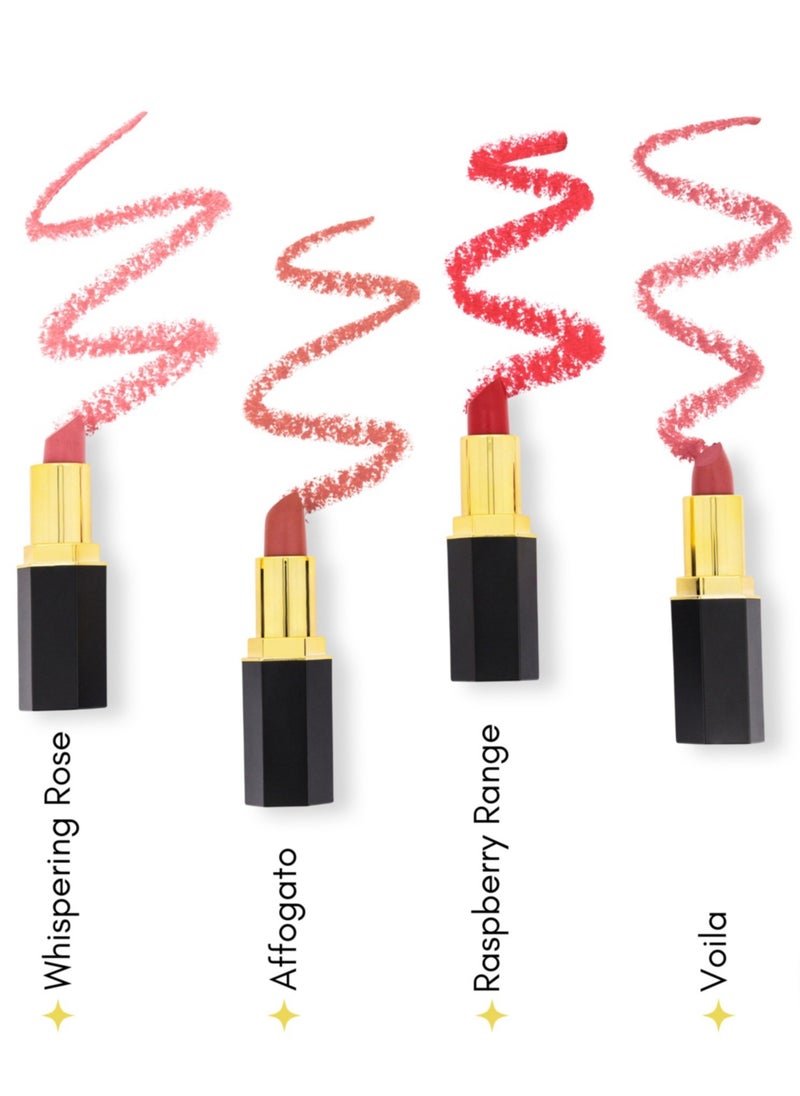 GLOR Glor Endless Charm Lipstick 4 Shades – Intense Long-Lasting Color, Luxurious Moisture, Ultra-Creamy Formula for Beautiful Lips  +   Glor Endless Charm Ultimate Precision Lip Liner - 4 Shades –Vegan, Allergen-Free, Long-Lasting Lip Definition +  Glor Face & Eye Hydration Primer  + Glor Precision Eyeliner +  Cosmetics Bag +  Beauty Blender  - Image 4