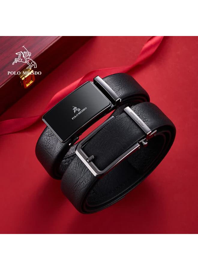 Polomeisdo Paolo Mest Men's Genuine Leather Automatic Buckle Belt Double Buckle Gift Box New Year Gift Practical For Boyfriend Husband Father - Image 2