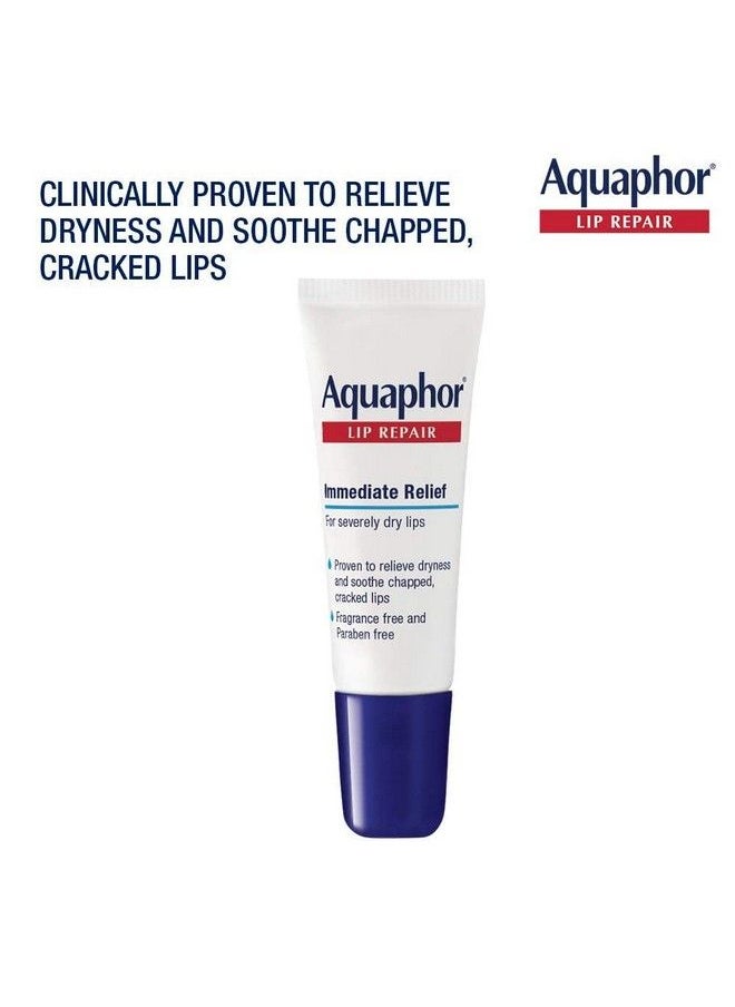 Aquaphor - Lip Repair Ointment  LongLasting Moisture To Soothe Dry Chapped Lips  .35 Fl. Oz Tube 2 Pack - Image 1