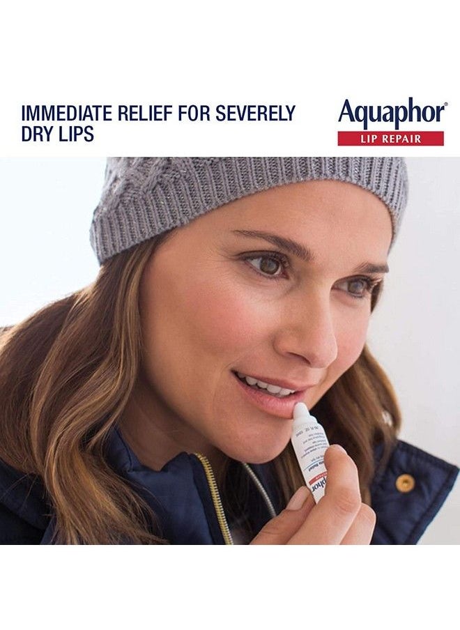 Aquaphor - Lip Repair Ointment  LongLasting Moisture To Soothe Dry Chapped Lips  .35 Fl. Oz Tube 2 Pack - Image 1